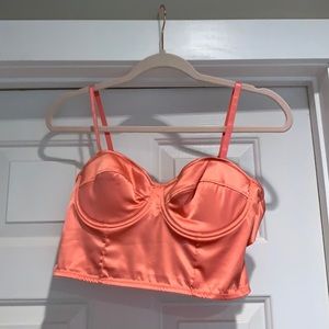 Shein corset top, peach size XL